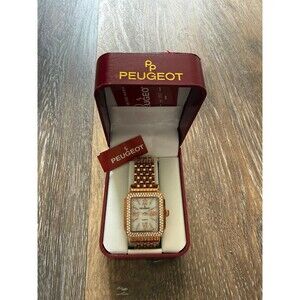 Peugeot Women’s Rose Gold Square Watch – New in Box